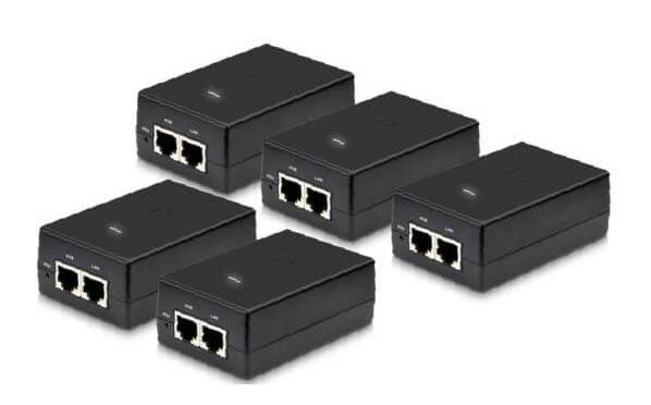 Комплект PoE-адаптеров Ubiquiti POE-24 12W 0.5A Gigabit 5 pack